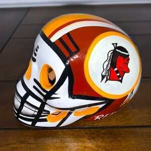 Washington Commanders Redskins Football NFL Helmet Handmade Ceramic Skull Decor